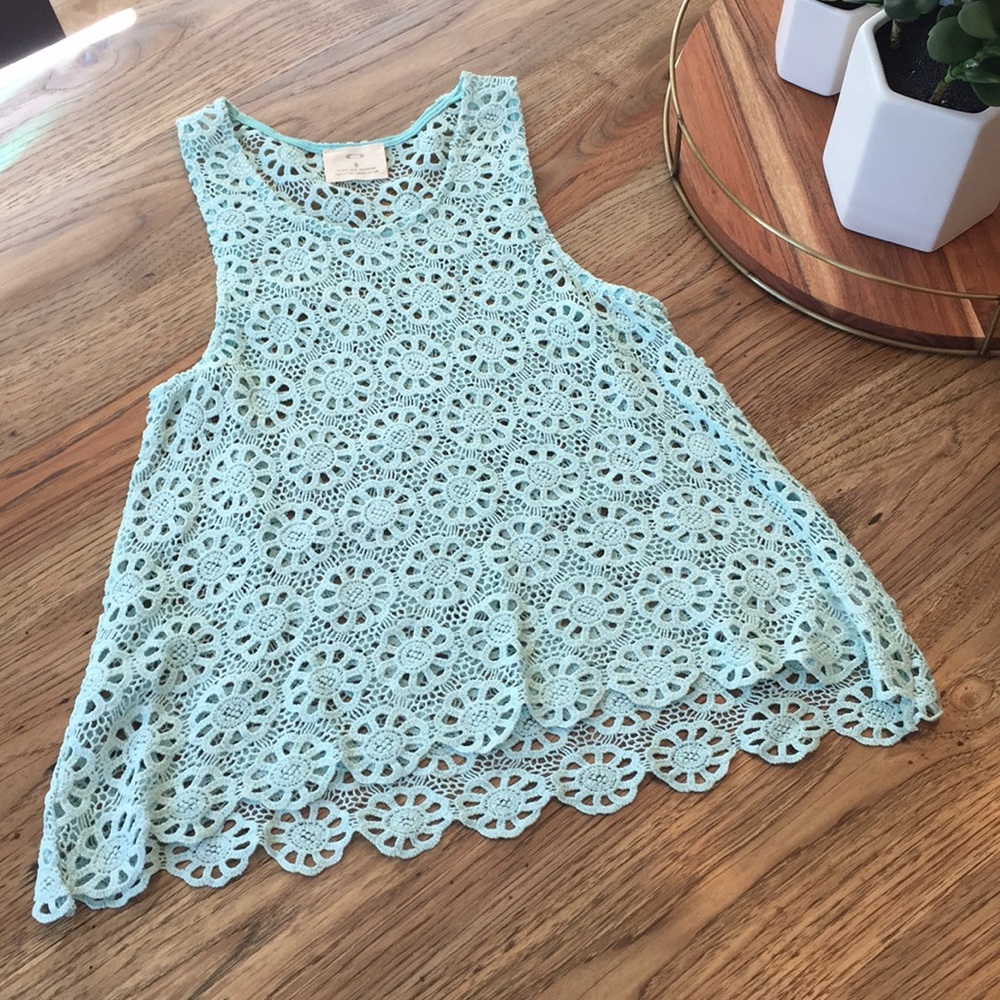 NWOT Urban Outfitters Mint Crocheted Tank